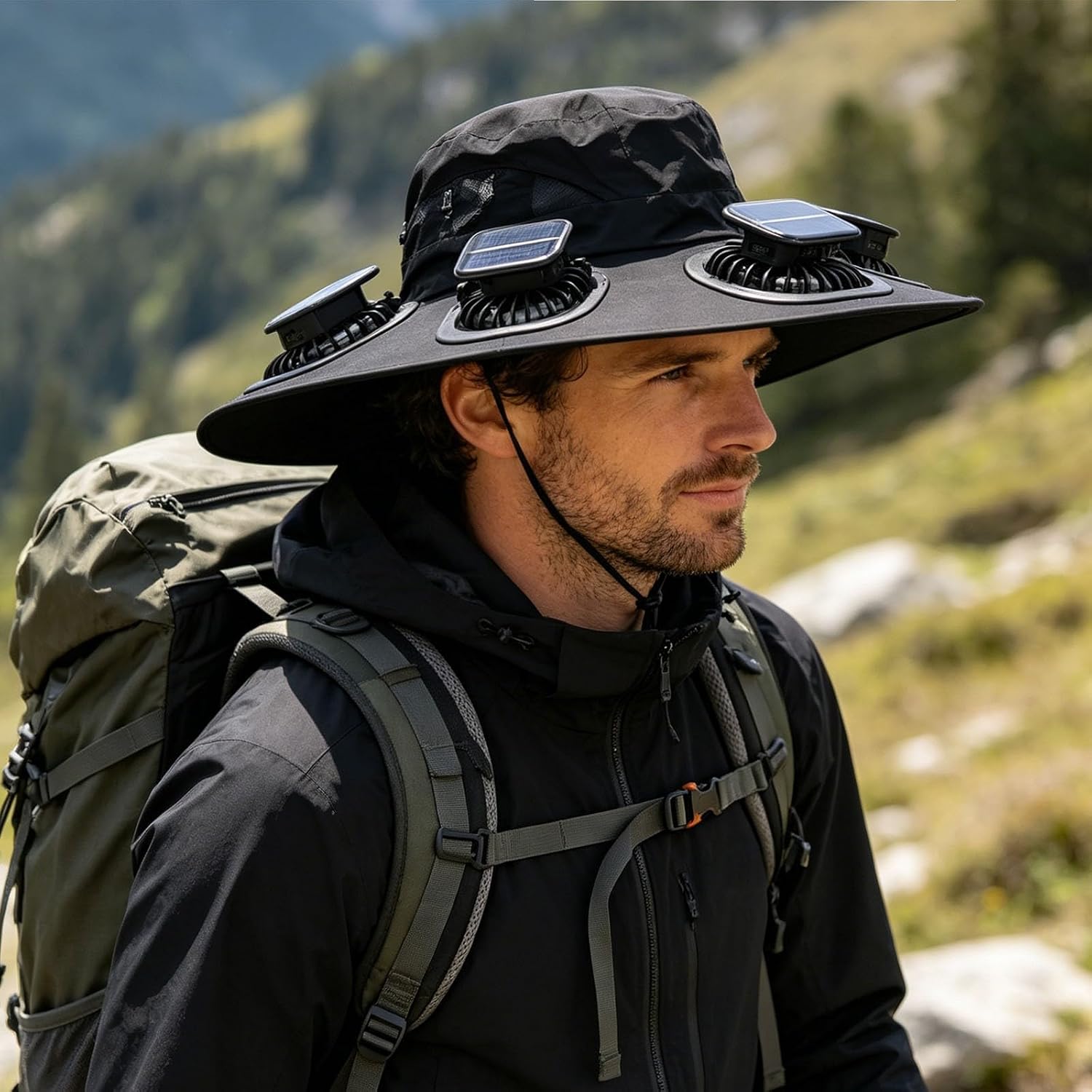 Visor Sun Hat - Topi Visor 6 Kipas Pendingin Musim