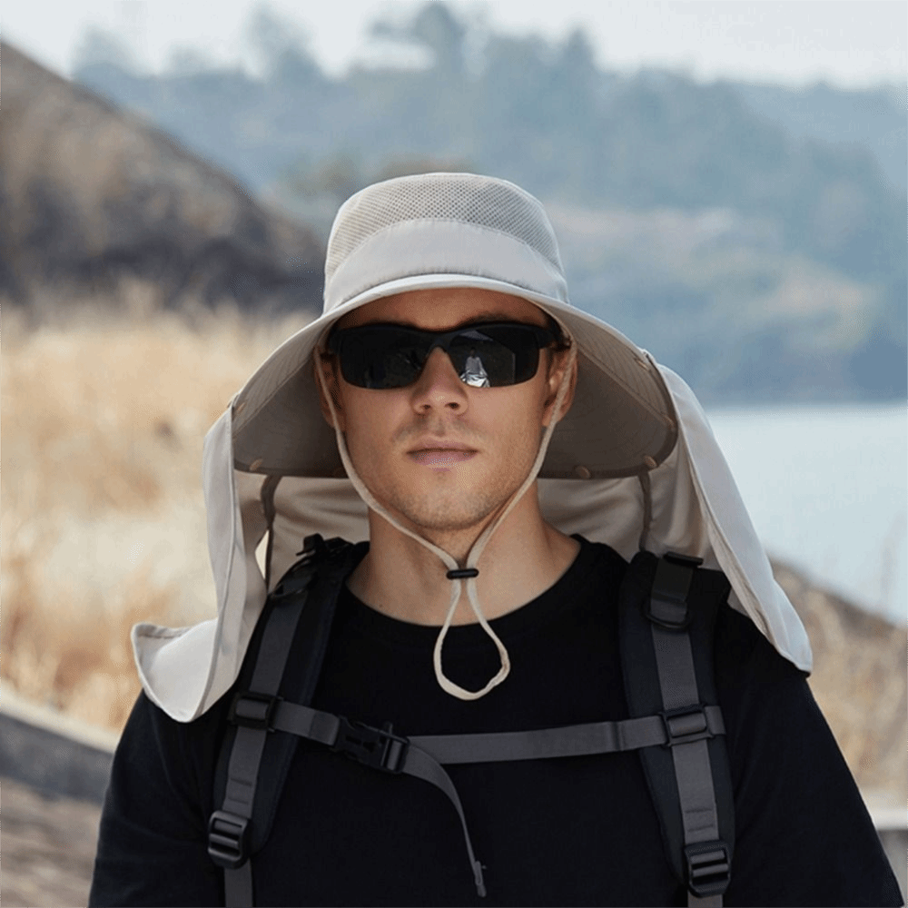 Visor Sun Hat - Topi Matahari Pria Bahan Kain Modis,
