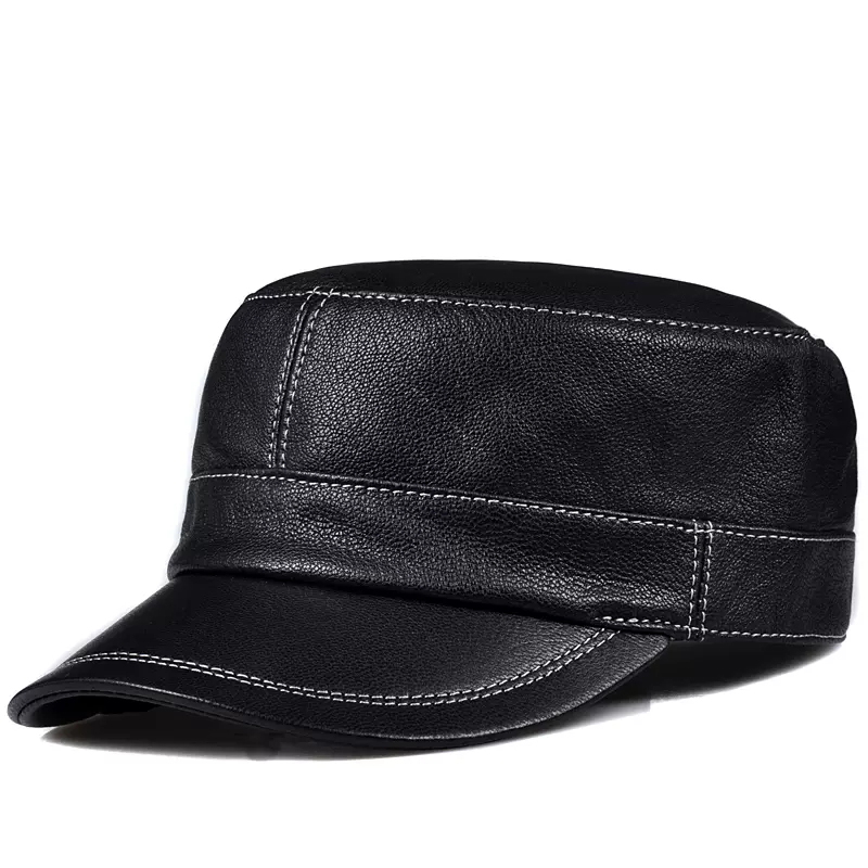 Baseball Cap Structured - Topi Pria kulit domba trendi, topi