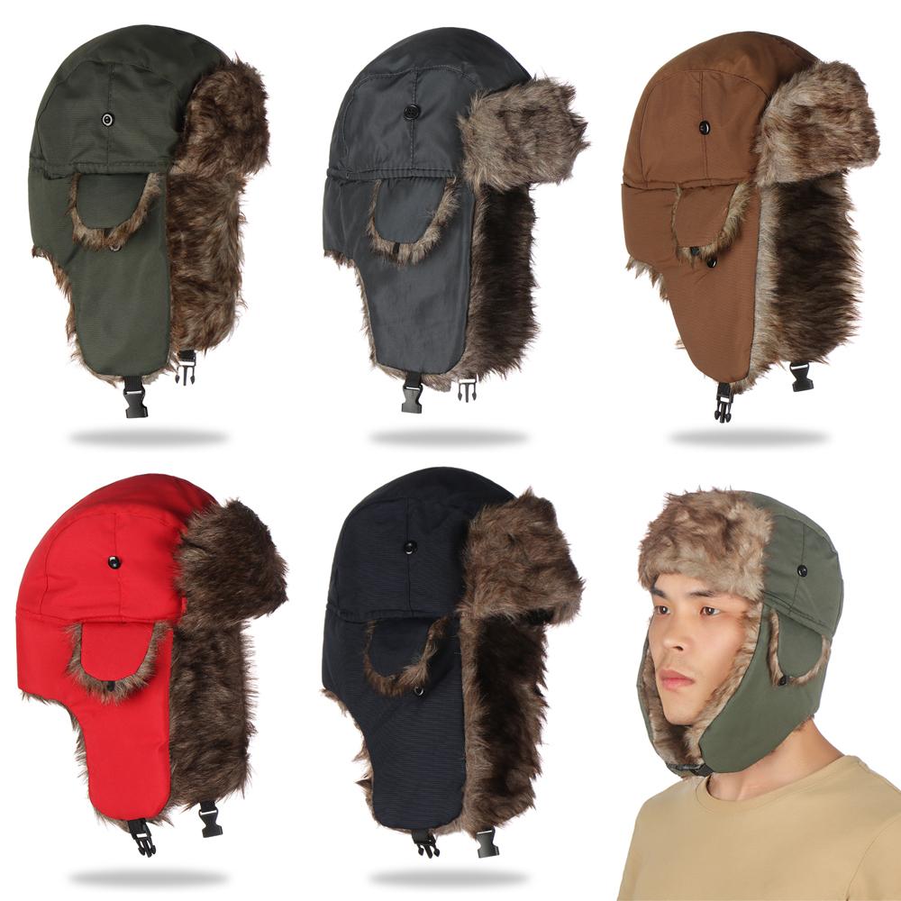 Trapper Hat Ear Flap - Topi Ski Musim Dingin Berbulu dengan