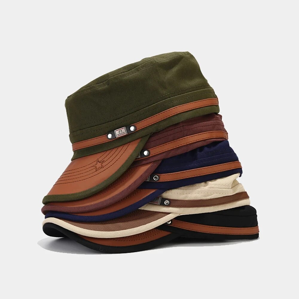 Dad Hat Cotton - Topi Cadet kasual pria, topi bisbol