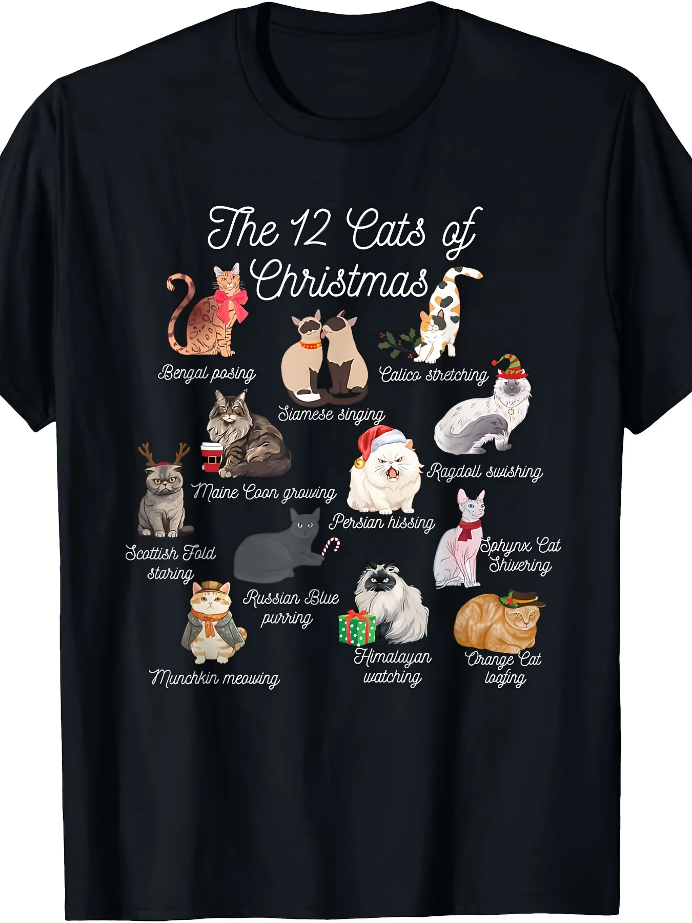 Dad Hat Cotton - Kaos 12 Kucing Natal - Kaos