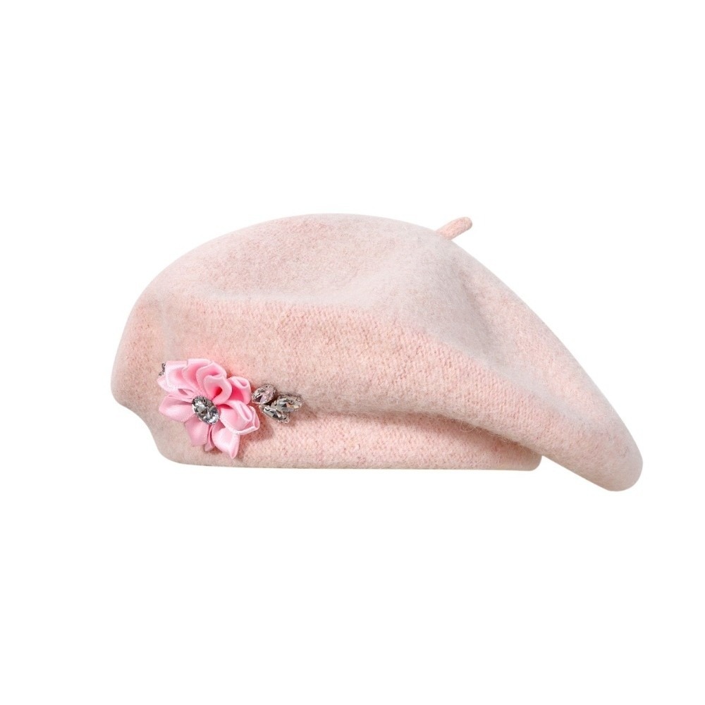 Beret French Wool - Beret Wol Warna Solid Manis dengan
