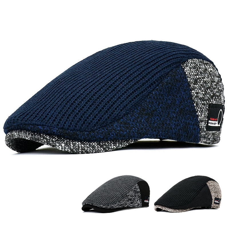 Dad Hat Cotton - Topi baret rajut pria, tutup kepala