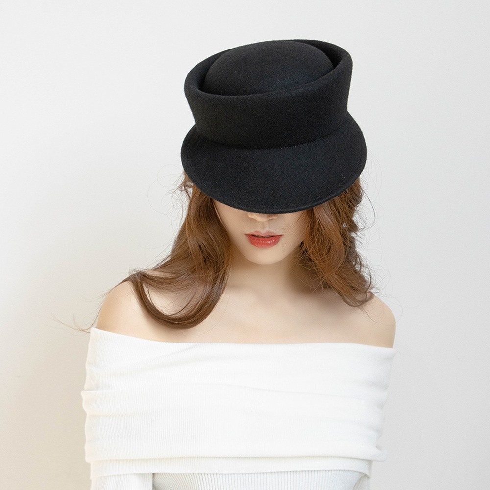 Beret French Wool - Topi Felt Wol Gaya Prancis, Topi