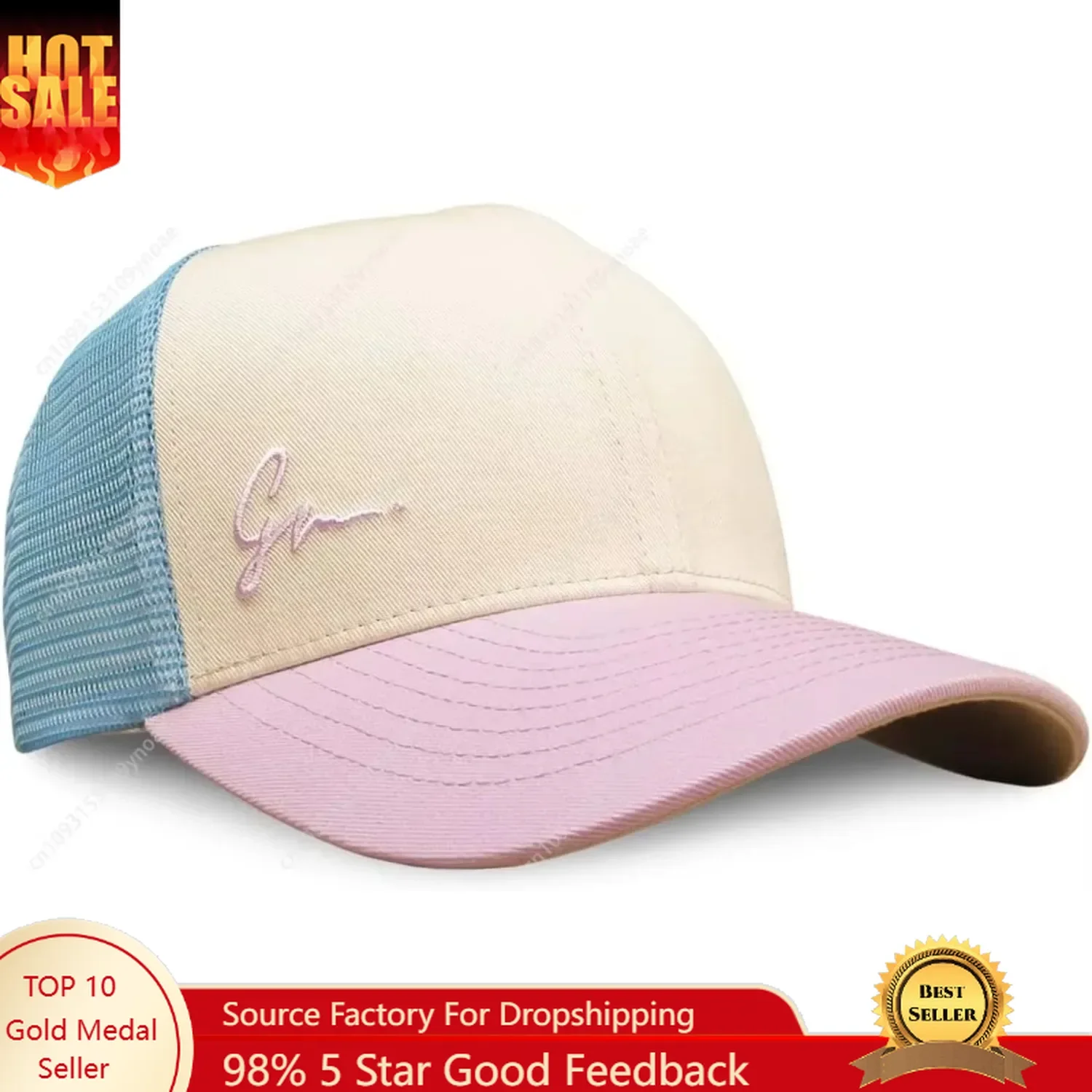 Dad Hat Cotton - Topi Trucker Grace Folly Beach Topi