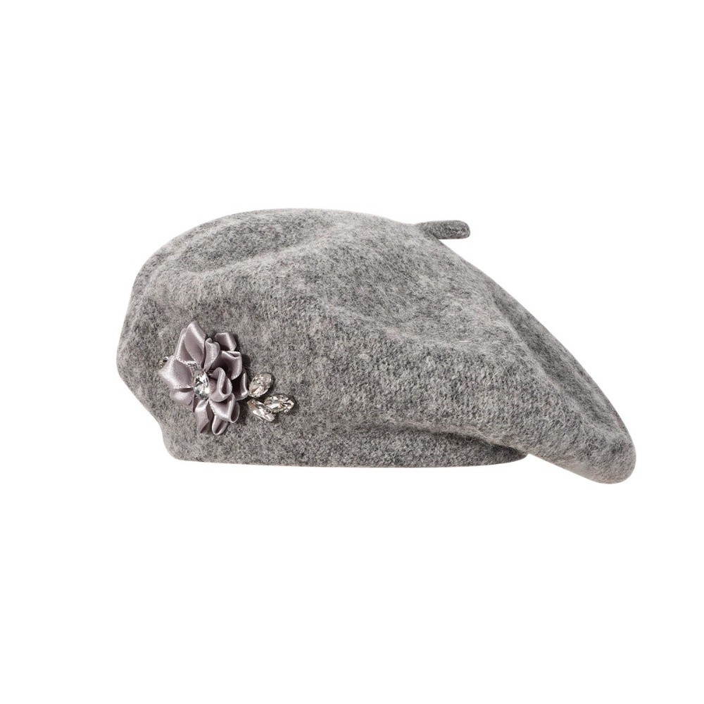 Beret wol warna solid elegan d - Beret French Wool ulasan dan harga