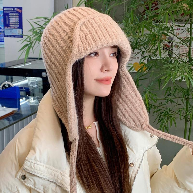 Topi Beanie Rajut Musim Gugur  - Trapper Hat Ear Flap ulasan dan harga