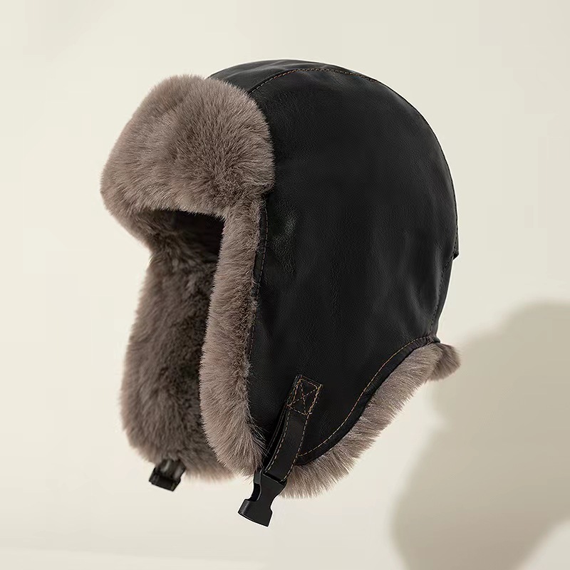 1 buah topi kulit retro musim  - Trapper Hat Ear Flap ulasan dan harga