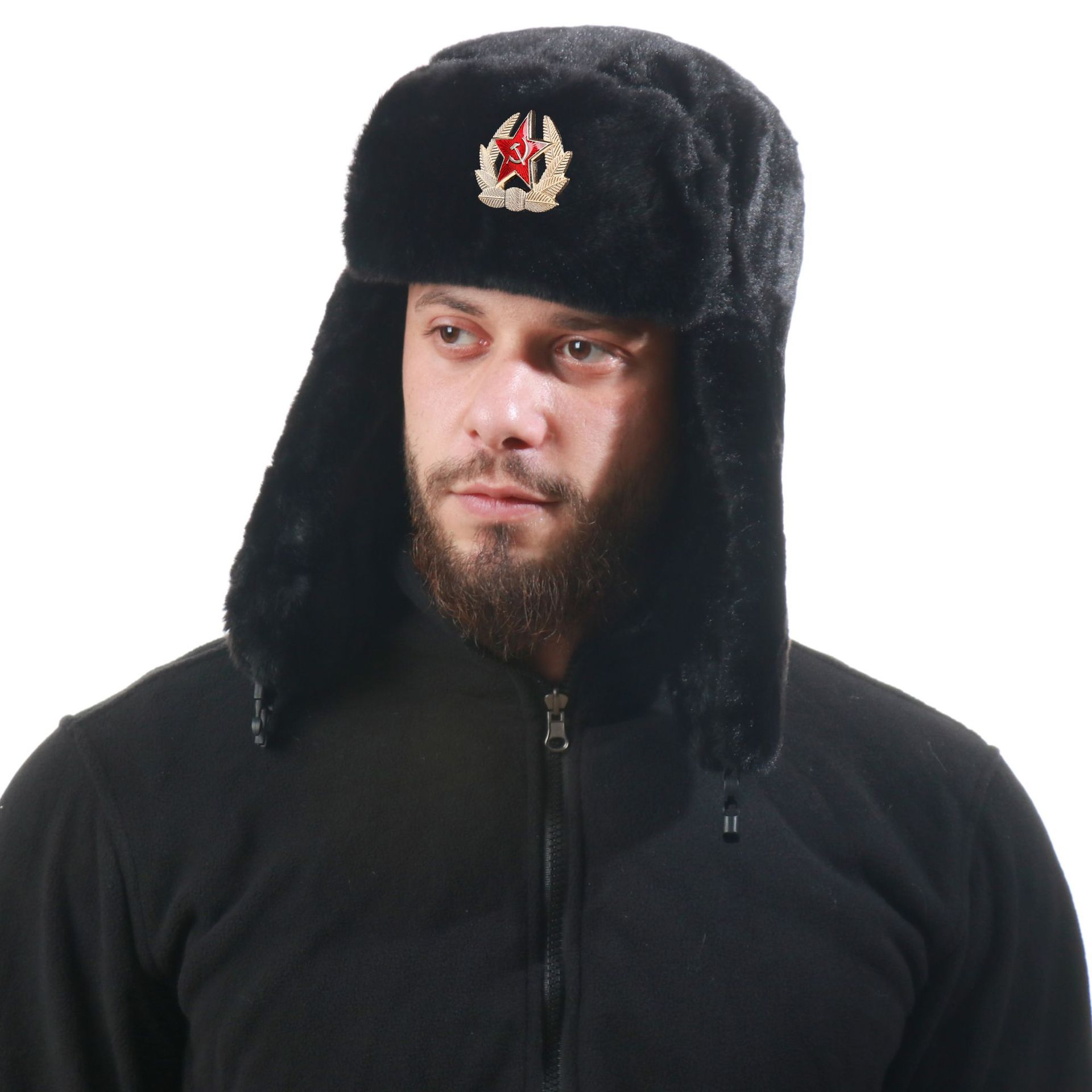 SupSindy Lencana Soviet Ushank - Trapper Hat Ear Flap ulasan dan harga