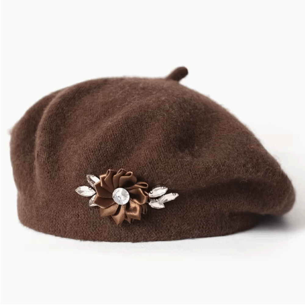 Topi Baret Wol Warna Solid Dek - Beret French Wool ulasan dan harga