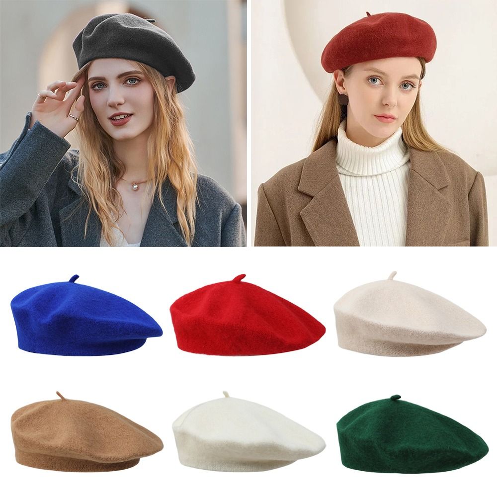 Topi seragam uniseks Pria Wani - Beret French Wool ulasan dan harga